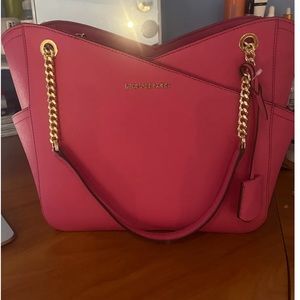 Michal Kors hot pink tote bag!!